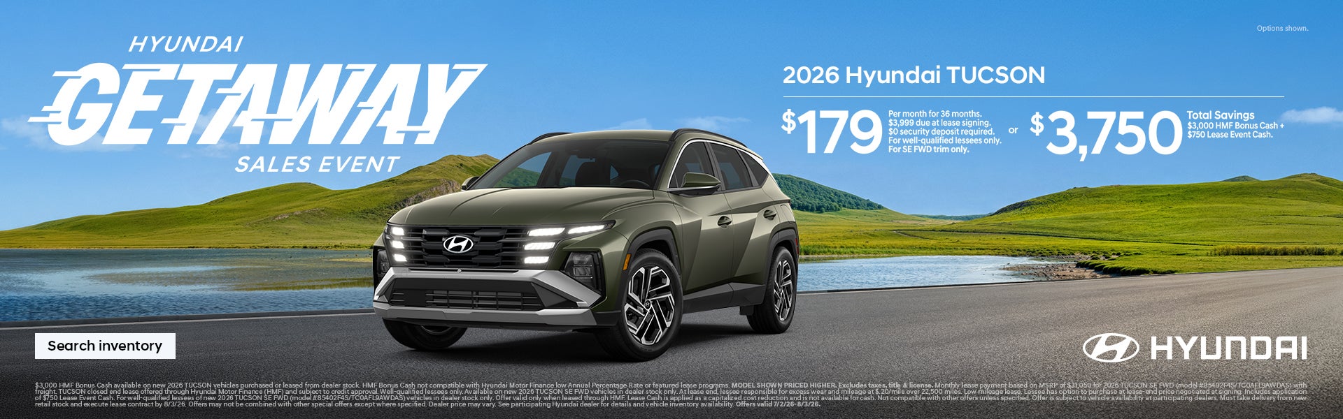 2026 Hyundai Tucson Lease or Total Savings Offer
